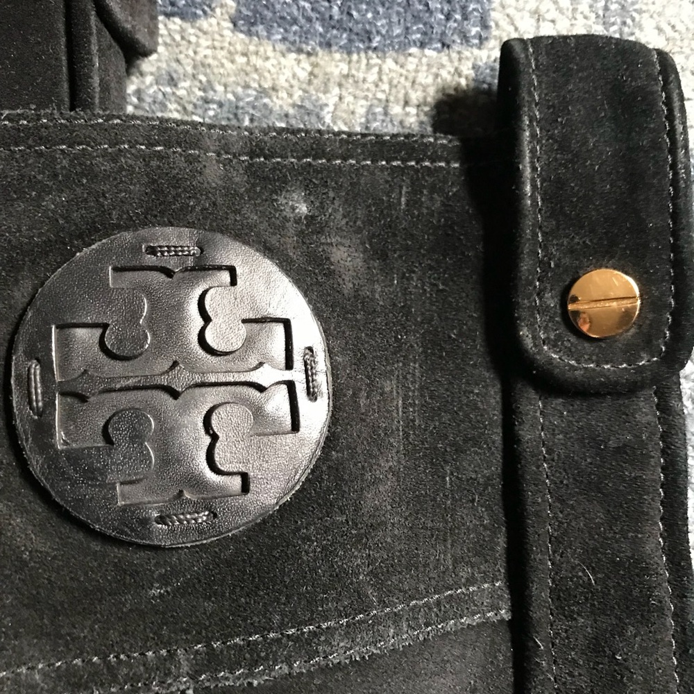 Tory Burch black suede boots